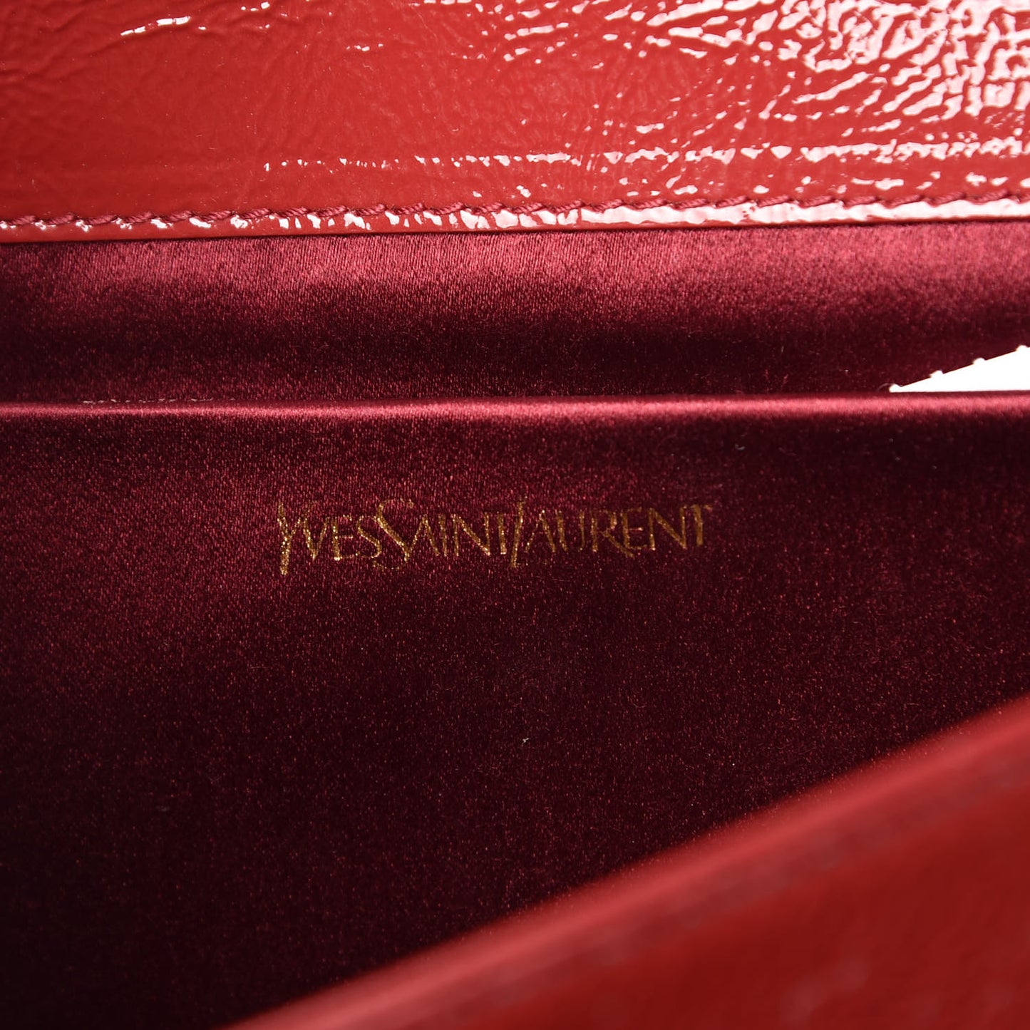 Textured Patent Monogram Large Belle De Jour Clutch Red