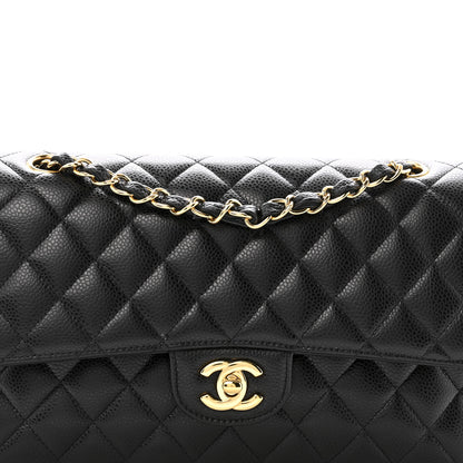 Chanel Caviar Quilted Medium Double Flap Black 8 of 10