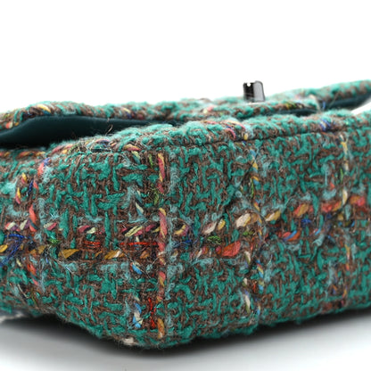 Chanel Tweed Quilted Mini Rectangular Flap Green 8 of 9