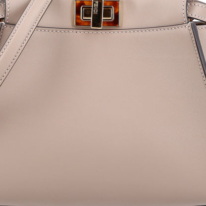 Fendi Vitello Seta Shiny Nappa Plexiglass Tortoise Mini Peekaboo Iconic Satchel Tortora 8 of 10