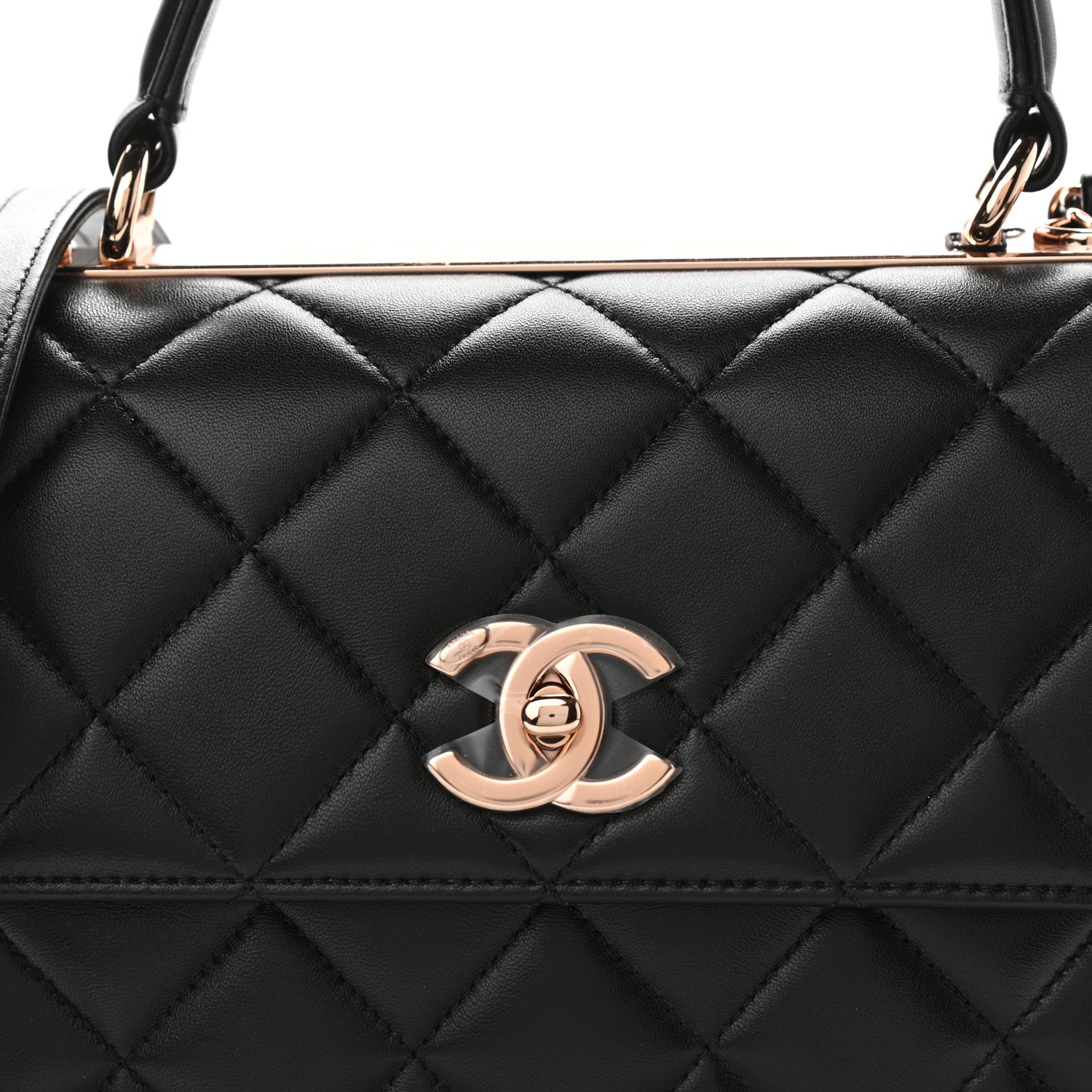 Chanel Lambskin Quilted Small Trendy CC Dual Handle Flap Bag Black 8 of 11