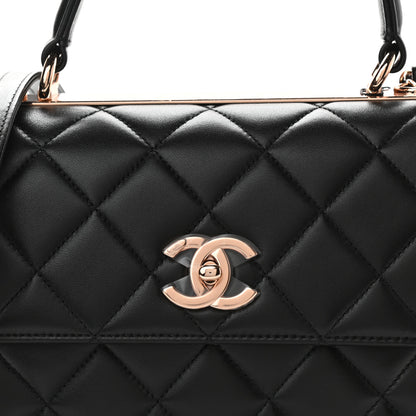 Chanel Lambskin Quilted Small Trendy CC Dual Handle Flap Bag Black 8 of 11