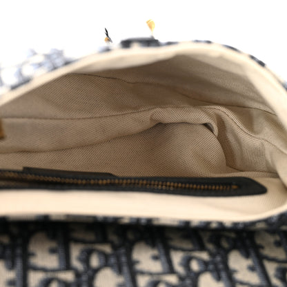 Christian Dior Oblique Saddle Bag Blue 5 of 12
