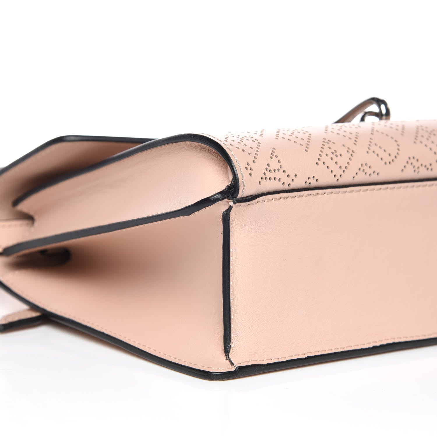 Burberry Calfskin Perforated Small Macken Crossbody Bag Fawn Pink 5 of 8