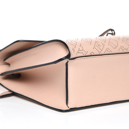 Burberry Calfskin Perforated Small Macken Crossbody Bag Fawn Pink 5 of 8