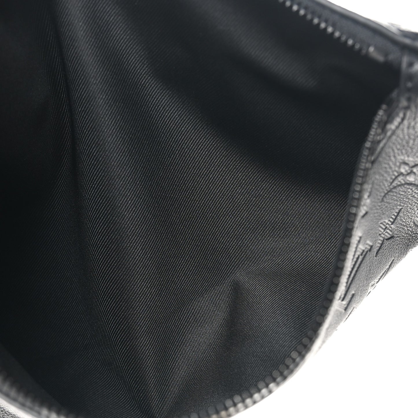 Calfskin Shadow Monogram Duo Slingbag Black