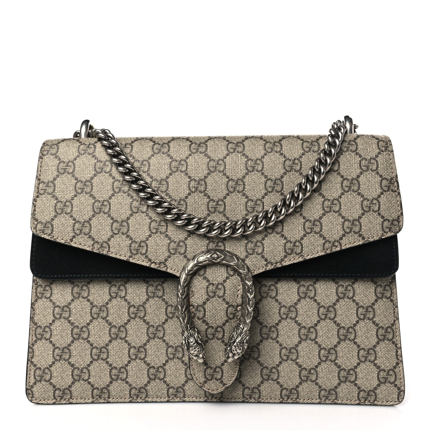 GG Supreme Monogram Medium Dionysus Shoulder Bag Black