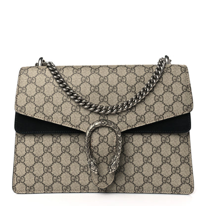 Gucci GG Supreme Monogram Medium Dionysus Shoulder Bag Black 1 of 10