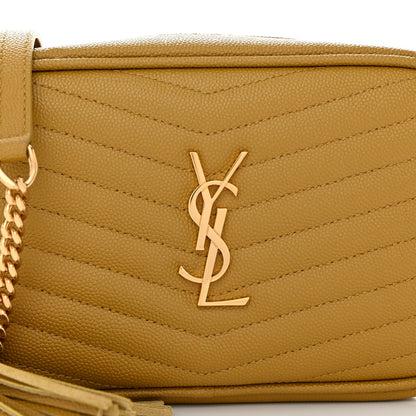 Saint Laurent Grain De Poudre Matelasse Monogram Mini Lou Camera Bag Light Chartreuse 8 of 10
