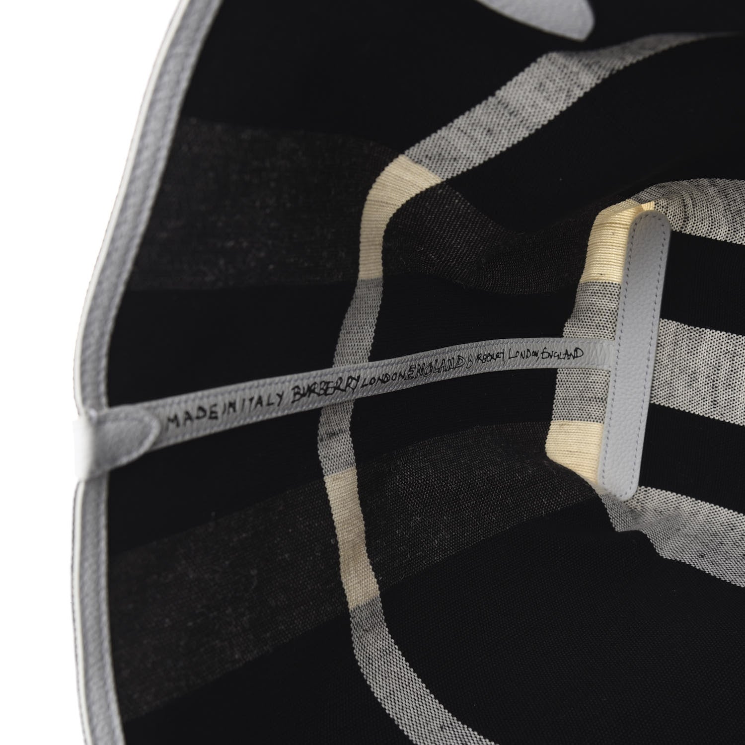 Burberry Coated Canvas Mega Check Medium Doodle Tote Black White 9 of 14