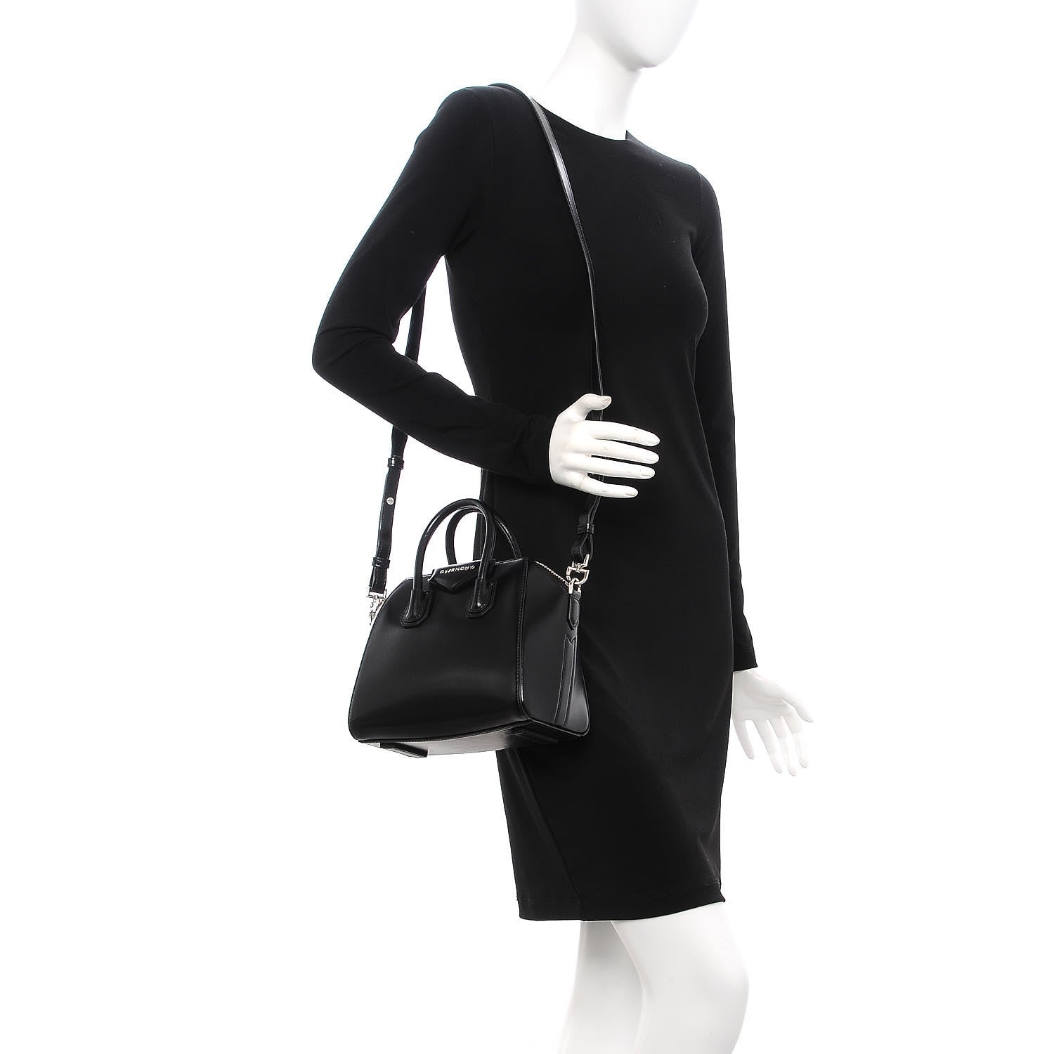 Givenchy Shiny Lord Calfskin Mini Antigona Black 2 of 7