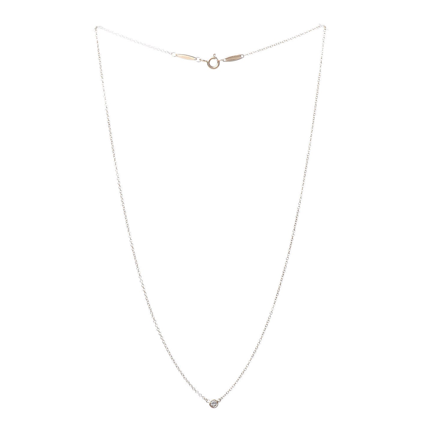 18K Yellow Gold Diamond .05ct Elsa Peretti Diamonds by the Yard Pendant Necklace