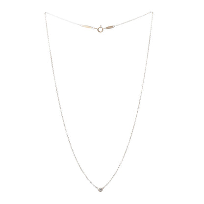 Tiffany 18K Yellow Gold Diamond .05ct Elsa Peretti Diamonds by the Yard Pendant Necklace 3 of 6