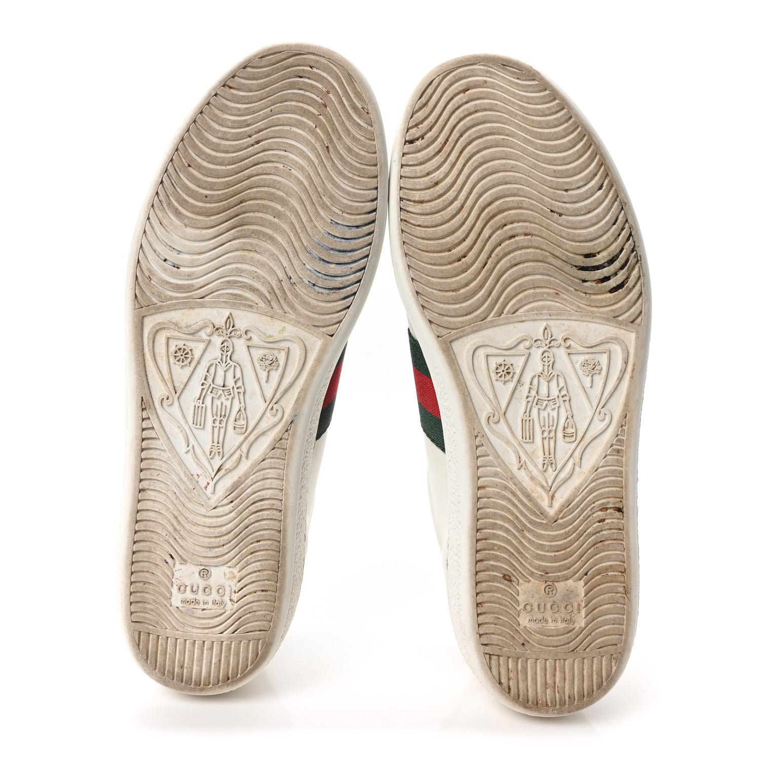 Gucci Calfskin Web Studded Womens Arrow Ace Sneakers 36 White 6 of 10