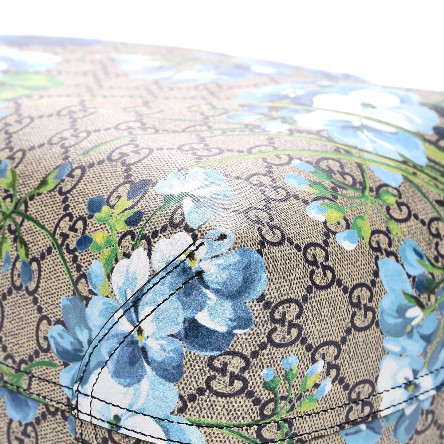GG Supreme Monogram Blooms Medium Reversible Tote Beige Blue Navy