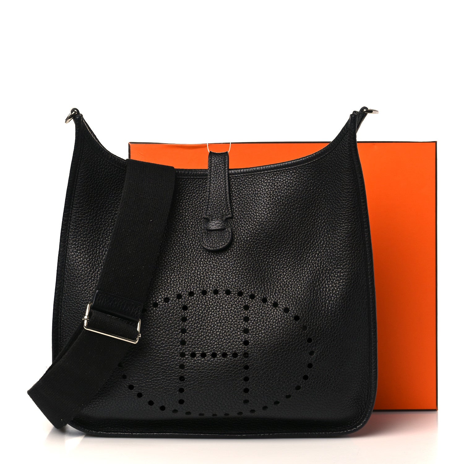 Hermes Taurillon Clemence Evelyne III GM Black 9 of 9