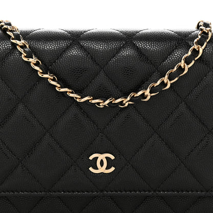 Chanel Caviar Quilted Wallet on Chain WOC Black 8 of 10