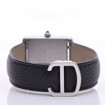 Cartier Stainless Steel Calfskin 24mm Tank Solo Quartz Watch 4 of 10