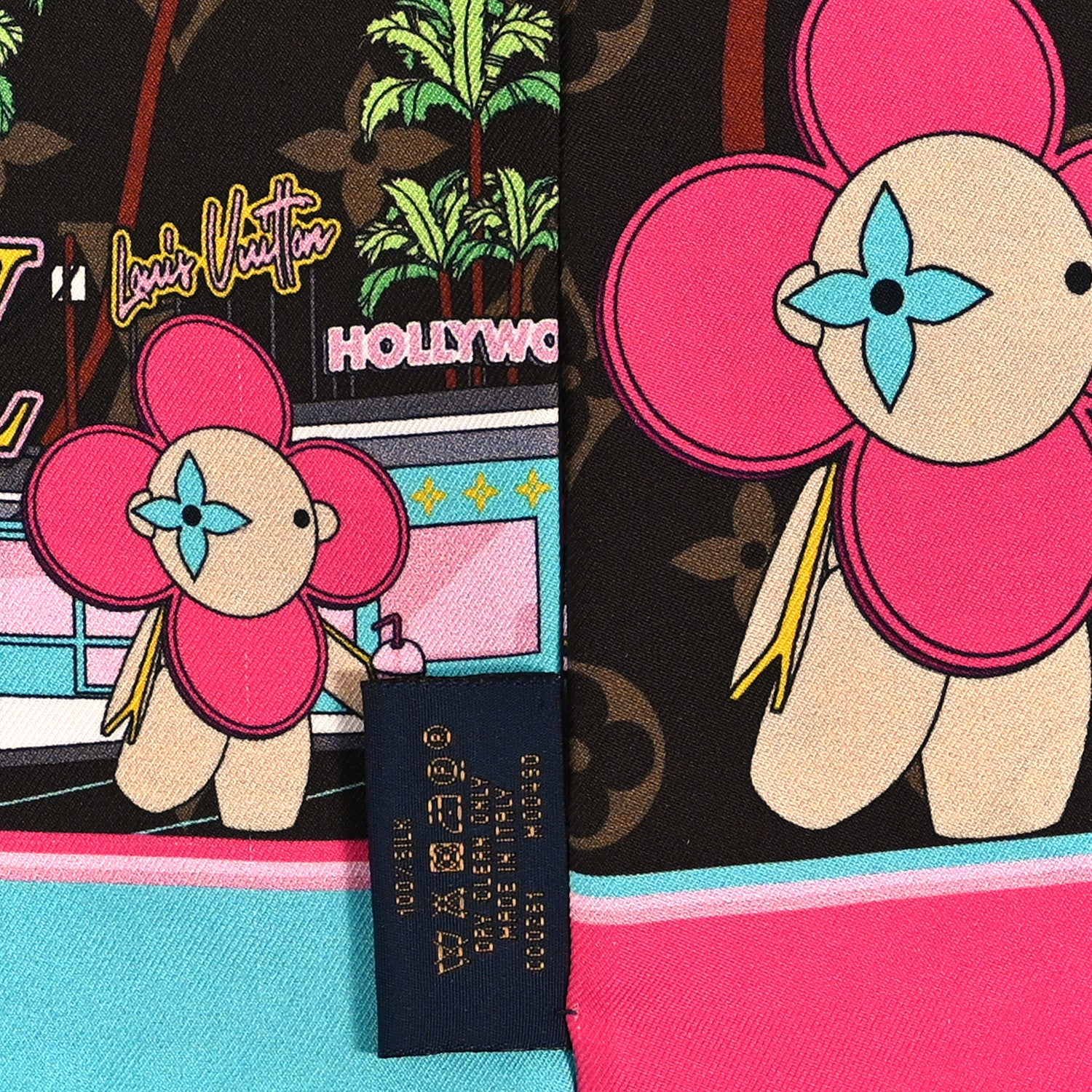 Louis Vuitton Silk Monogram 2021 Hollywood Christmas Animation Bandeau Marron 4 of 4