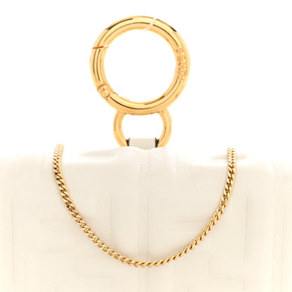 Fendi Nappa Matisse FF Embossed Nano Baguette Charm White 7 of 10