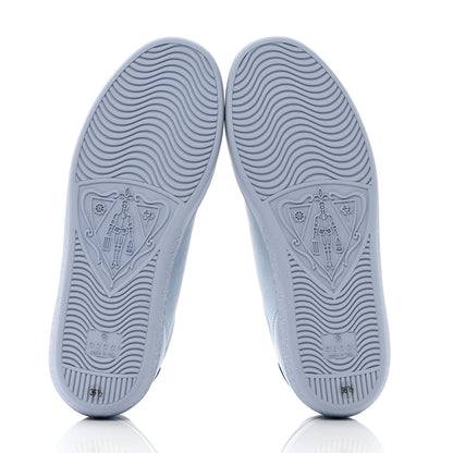 Gucci Calfskin Interlocking G Perforated Womens Ace Sneakers 36.5 Porcelain Light Blue Zaffiro 5 of 9