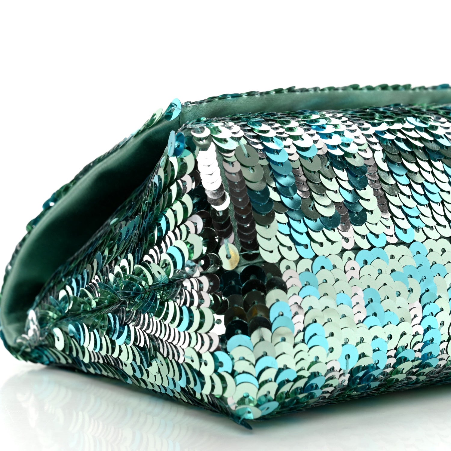 Tom Ford Sequin Mini Label Shoulder Bag Aqua Black 7 of 10