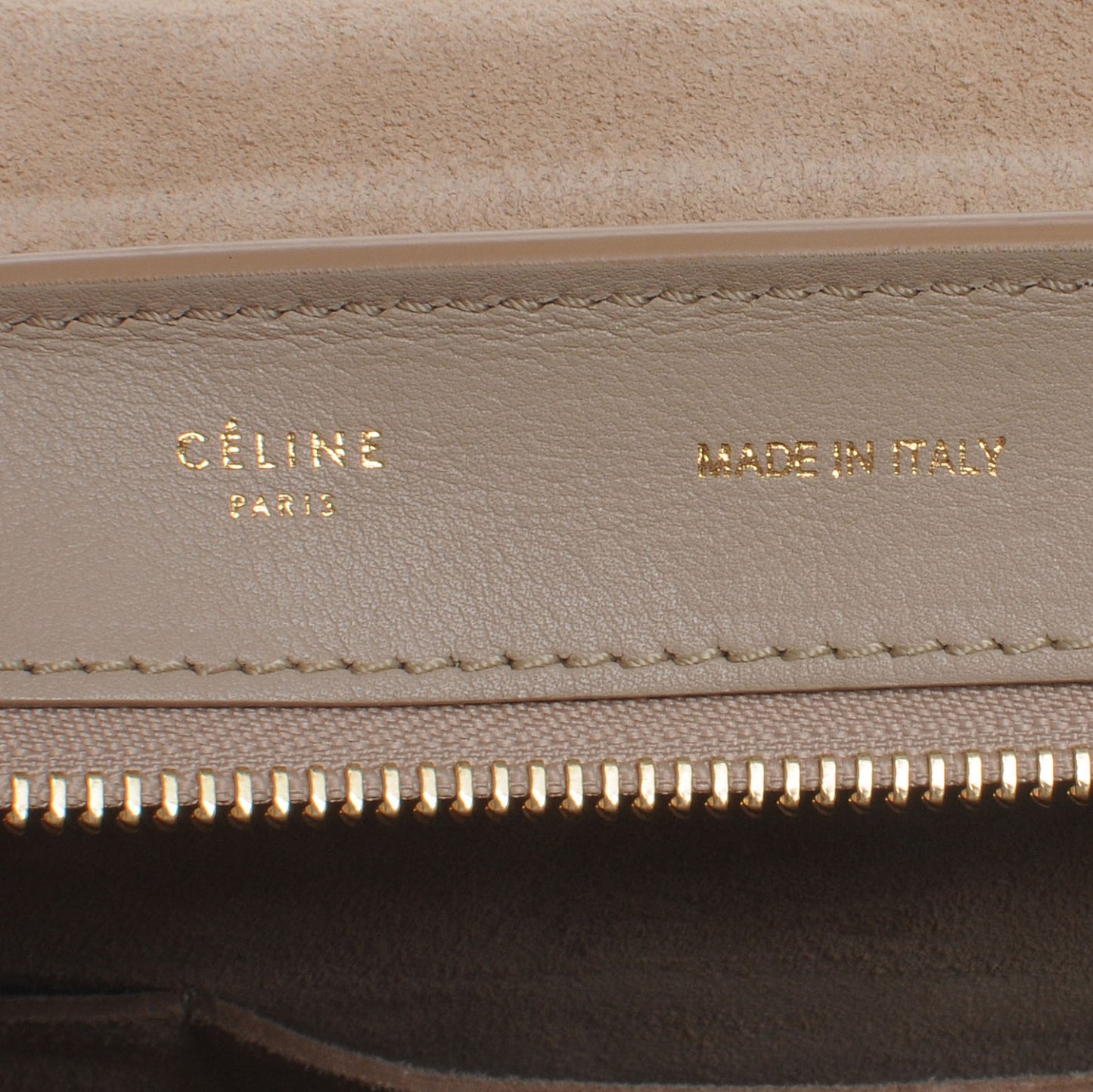 Calfskin and Suede Small Bi-Color Trapeze Beige Black
