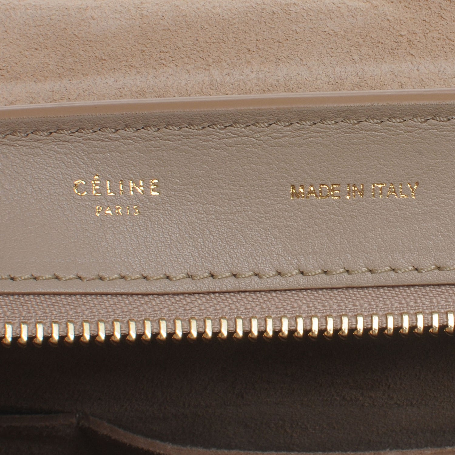 Celine Calfskin and Suede Small Bi-Color Trapeze Beige Black 5 of 7