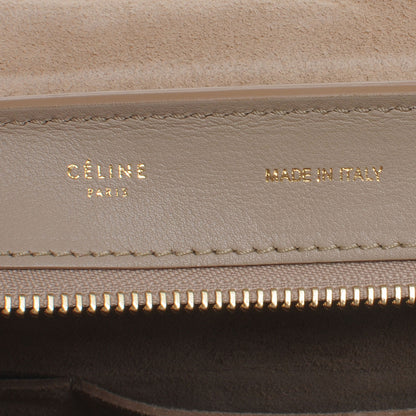 Celine Calfskin and Suede Small Bi-Color Trapeze Beige Black 5 of 7