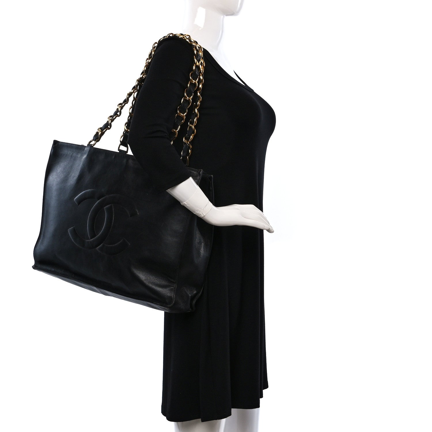 Chanel Lambskin Jumbo CC Shoulder Bag Black 3 of 19