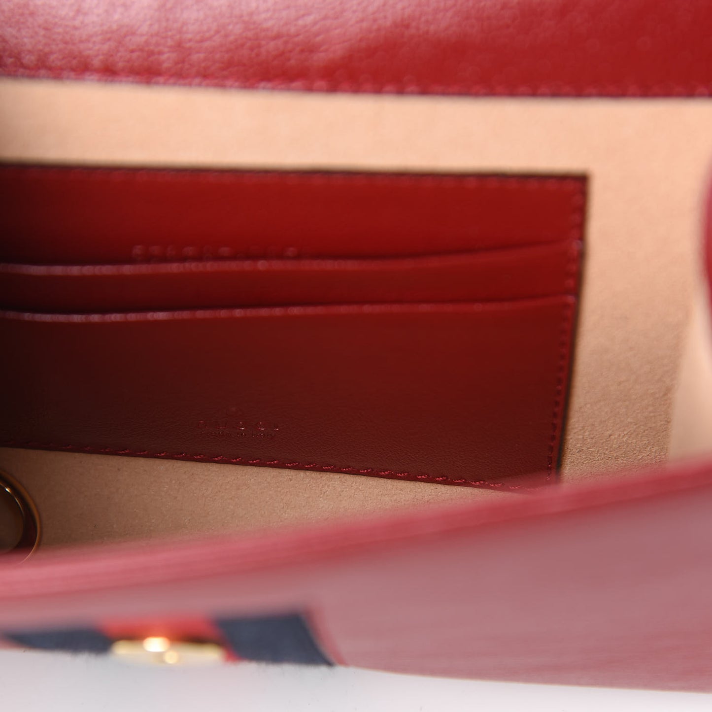 Textured Calfskin Web Mini Rajah Slim Flap Shoulder Bag Romantic Cherry