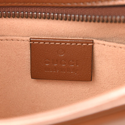 Gucci Glazed Calfskin Matelasse Diagonal Mini GG Marmont Chain Shoulder Bag Cuir 5 of 9