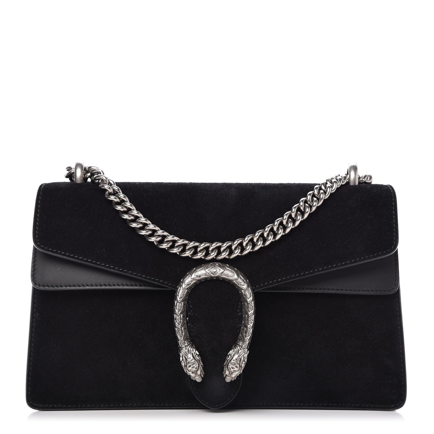 Gucci Suede Small Dionysus Shoulder Bag Black 1 of 11