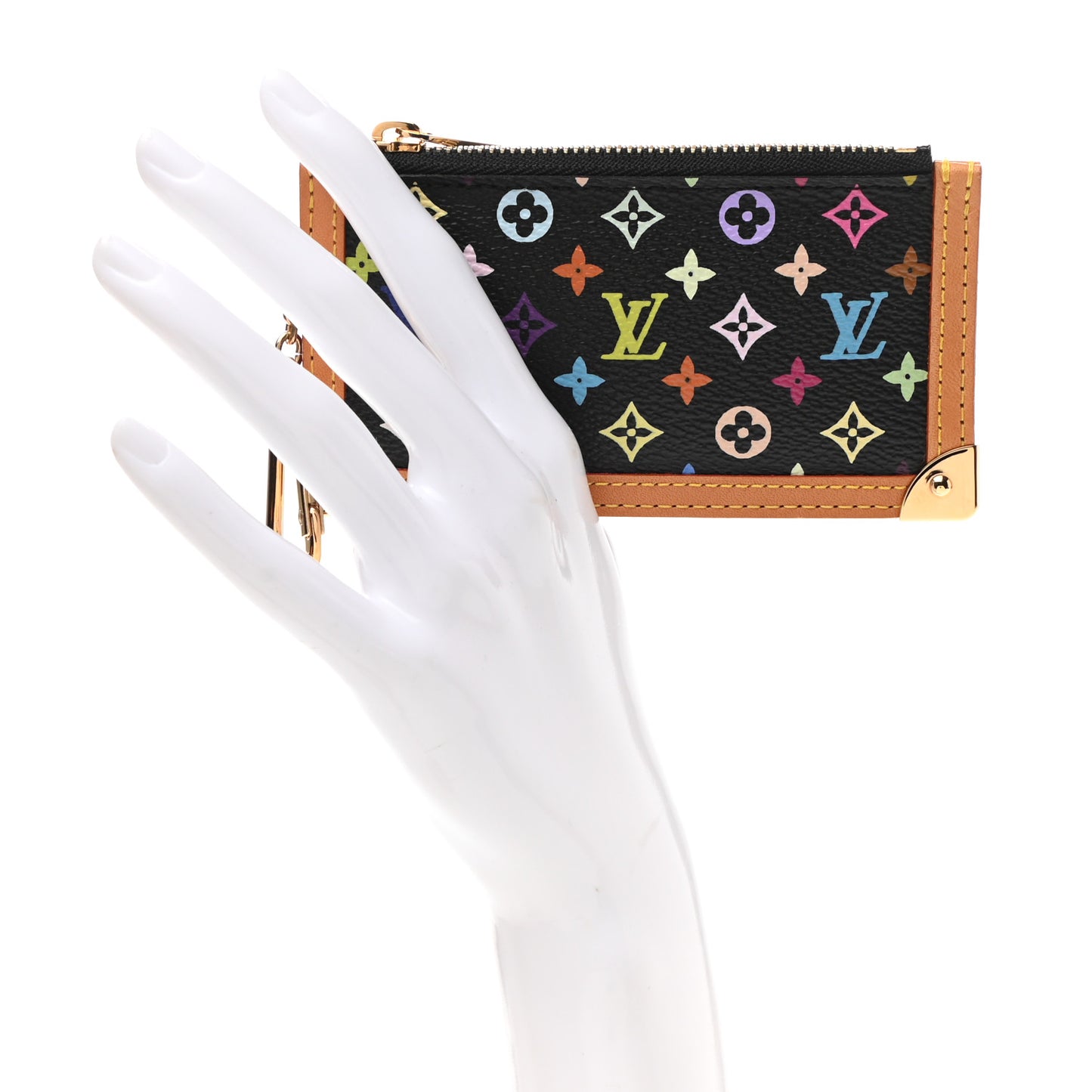 Monogram Multicolor Key Pouch Black