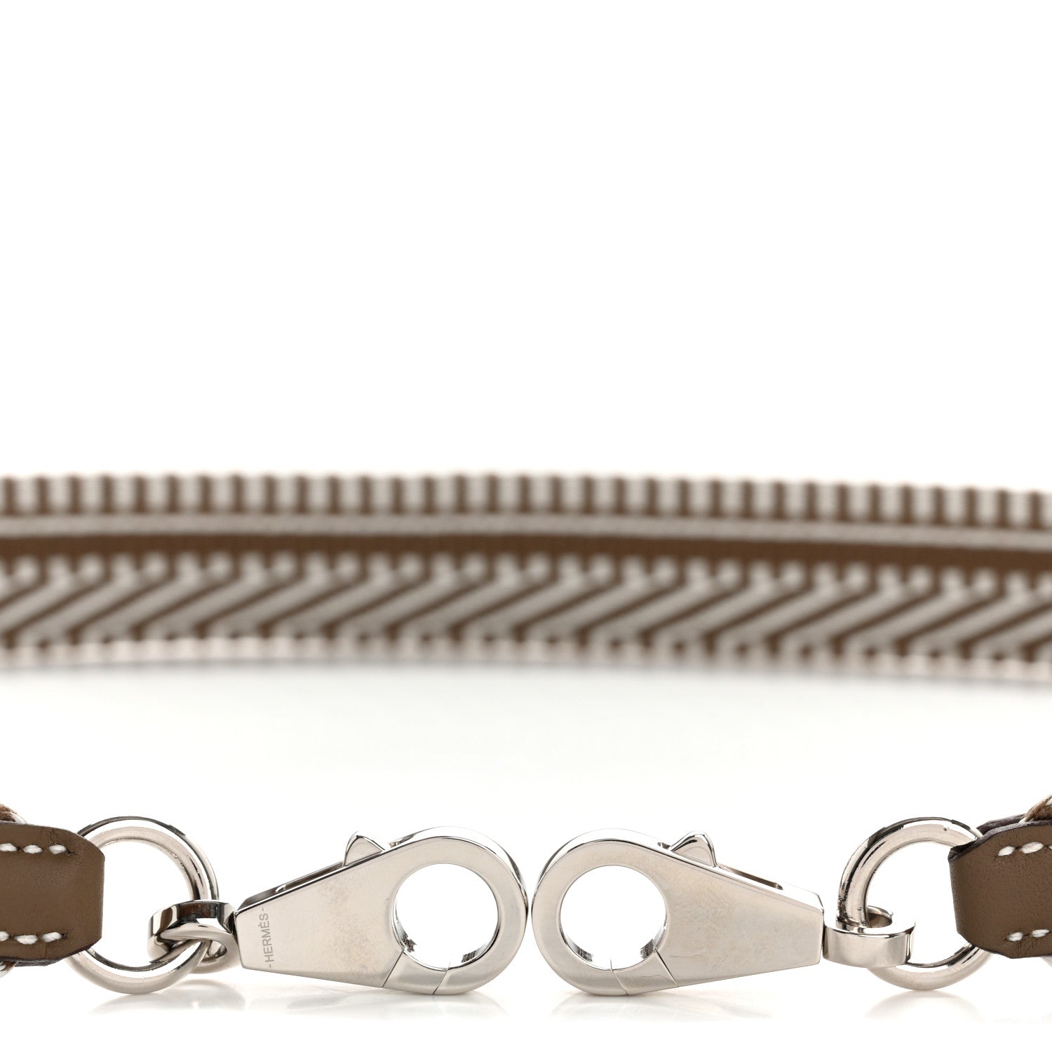 Hermes Toile Swift 25mm Sangle Cavale Shoulder Strap Gris Pale