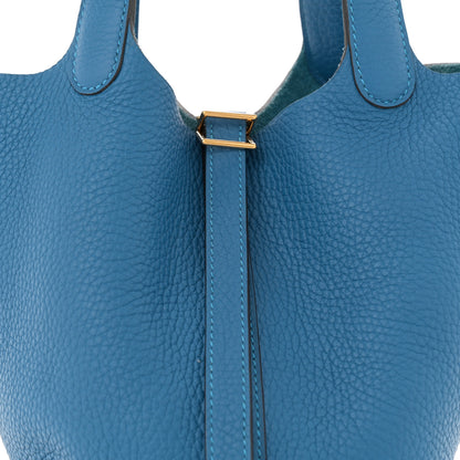 Hermes Taurillon Clemence Picotin Lock 18 PM Mykonos 8 of 10