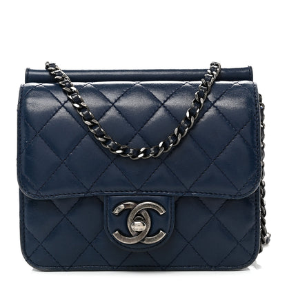 Chanel Lambskin Quilted Mini Crossing Times Flap Blue 1 of 10