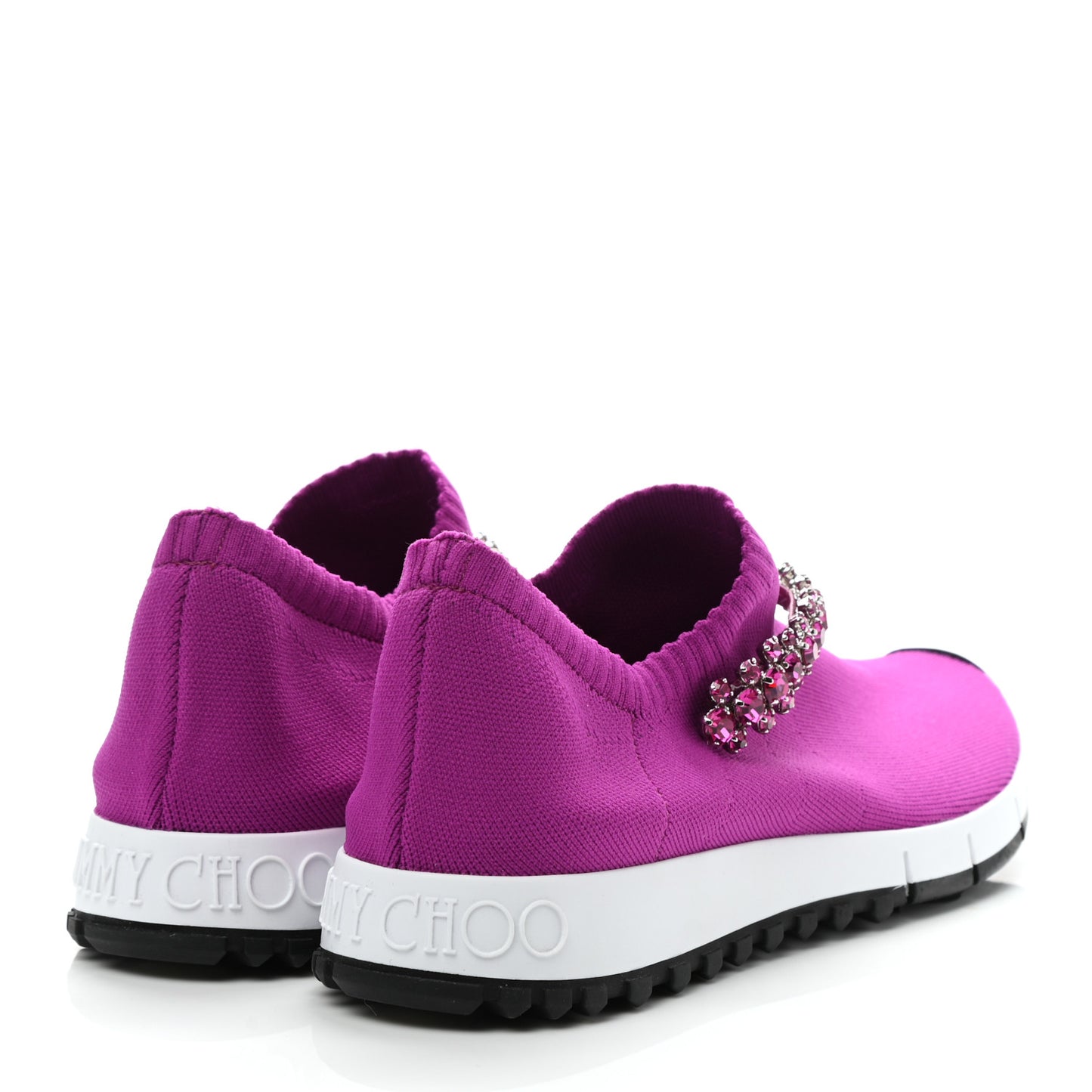 Knit Crystal Verona Sneaker 37.5 Hot Pink Fuchsia