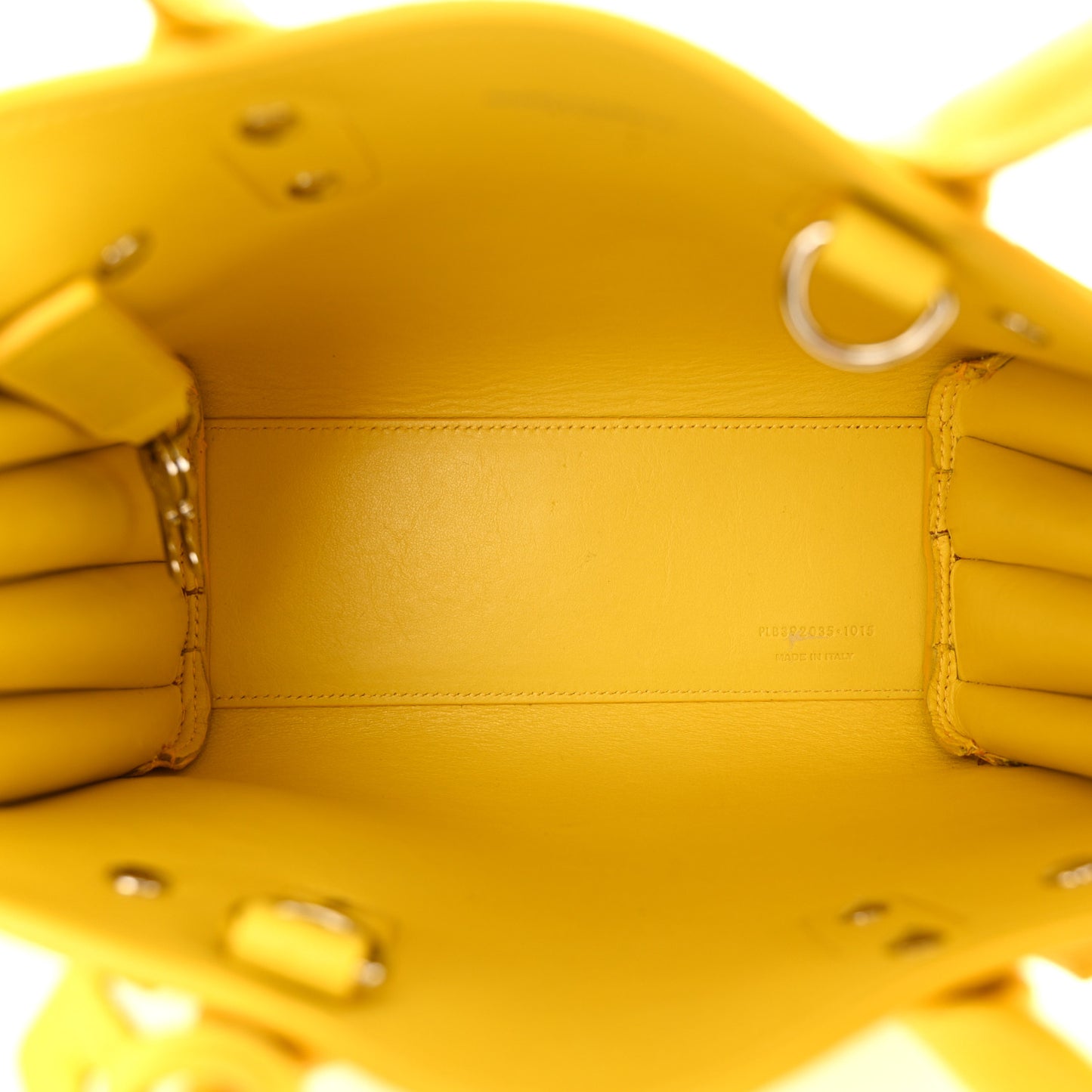 Grained Calfskin Nano Sac De Jour Jaune
