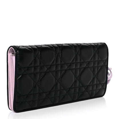 Christian Dior Lambskin Cannage Rendezvous Wallet Black 3 of 10