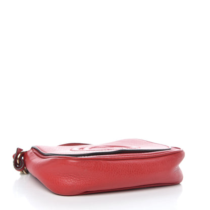 Gucci Pebbled Calfskin Small Soho Flap Crossbody Red 4 of 10