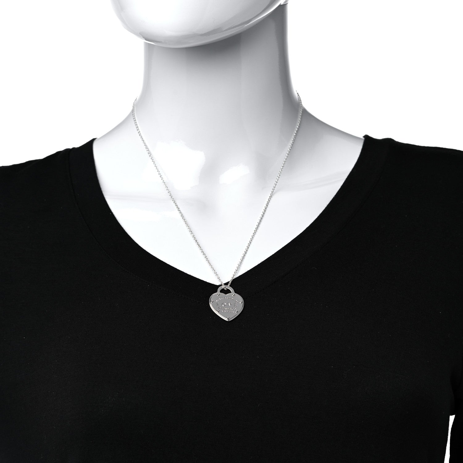 Tiffany Sterling Silver Return To Tiffany Love Pendant Necklace 2 of 6