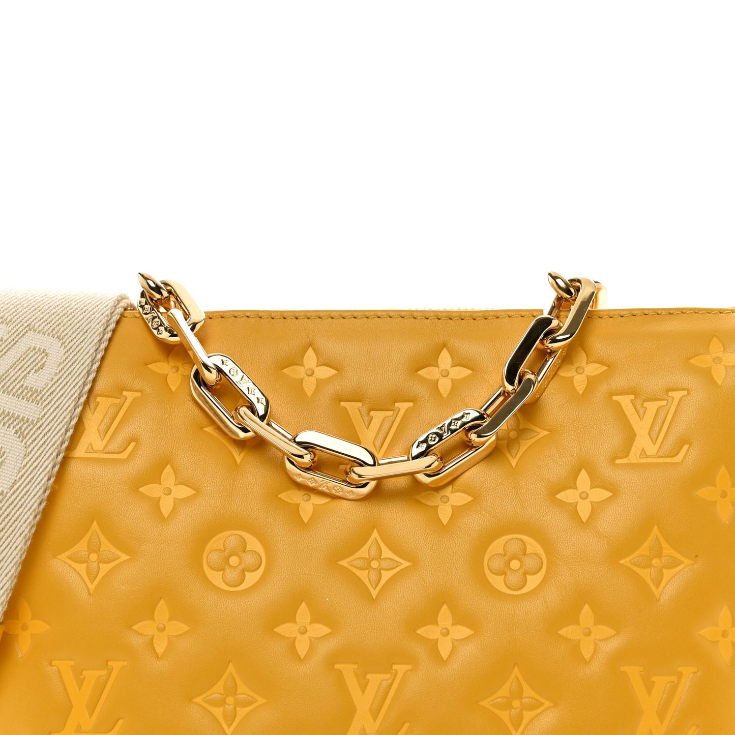 Lambskin Embossed Monogram Coussin PM Sunflower