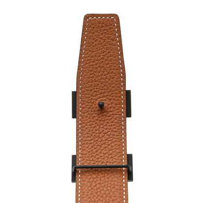Hermes Chamonix 135 Togo Constance Belt 85 34 Black Gold 6 of 7
