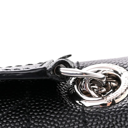 Saint Laurent SAINT LAURENT Grain De Poudre Textured Mixed Matelasse Triquilt Medium Monogram Satchel Black 13 of 14
