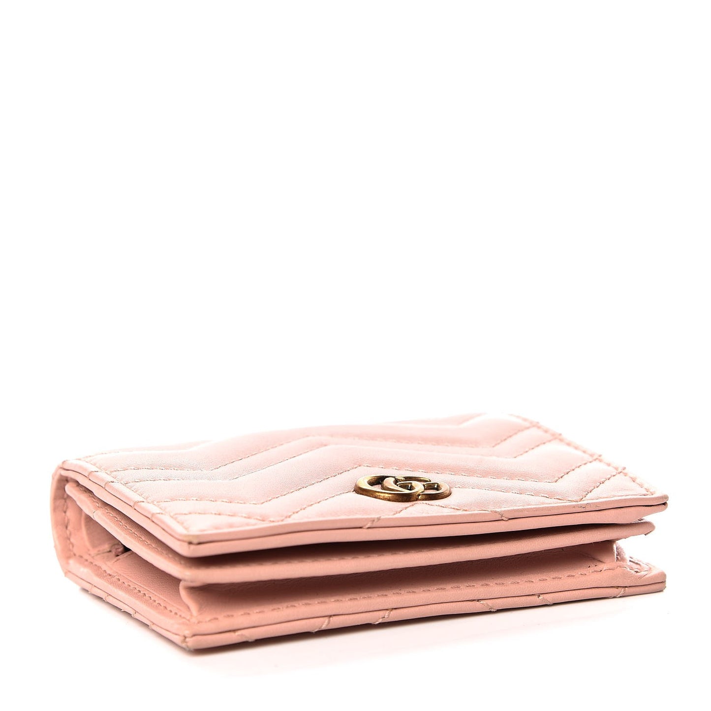 Calfskin Matelasse GG Marmont Card Case Wallet Perfect Pink