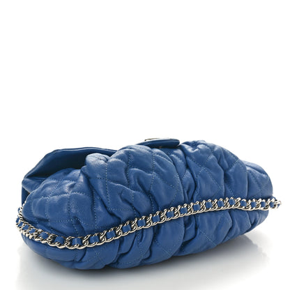 Chanel Washed Lambskin Quilted Medium Chain Around Messenger Blue 4 of 11