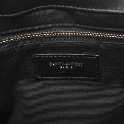 Saint Laurent Calfskin Y Quilted Monogram Large Loulou Chain Satchel Black 6 of 7