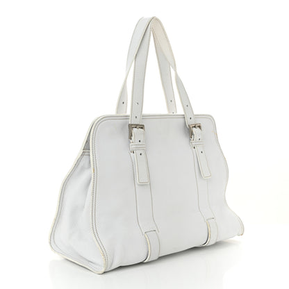 Prada Vitello Daino Shoulder Bag White 3 of 19