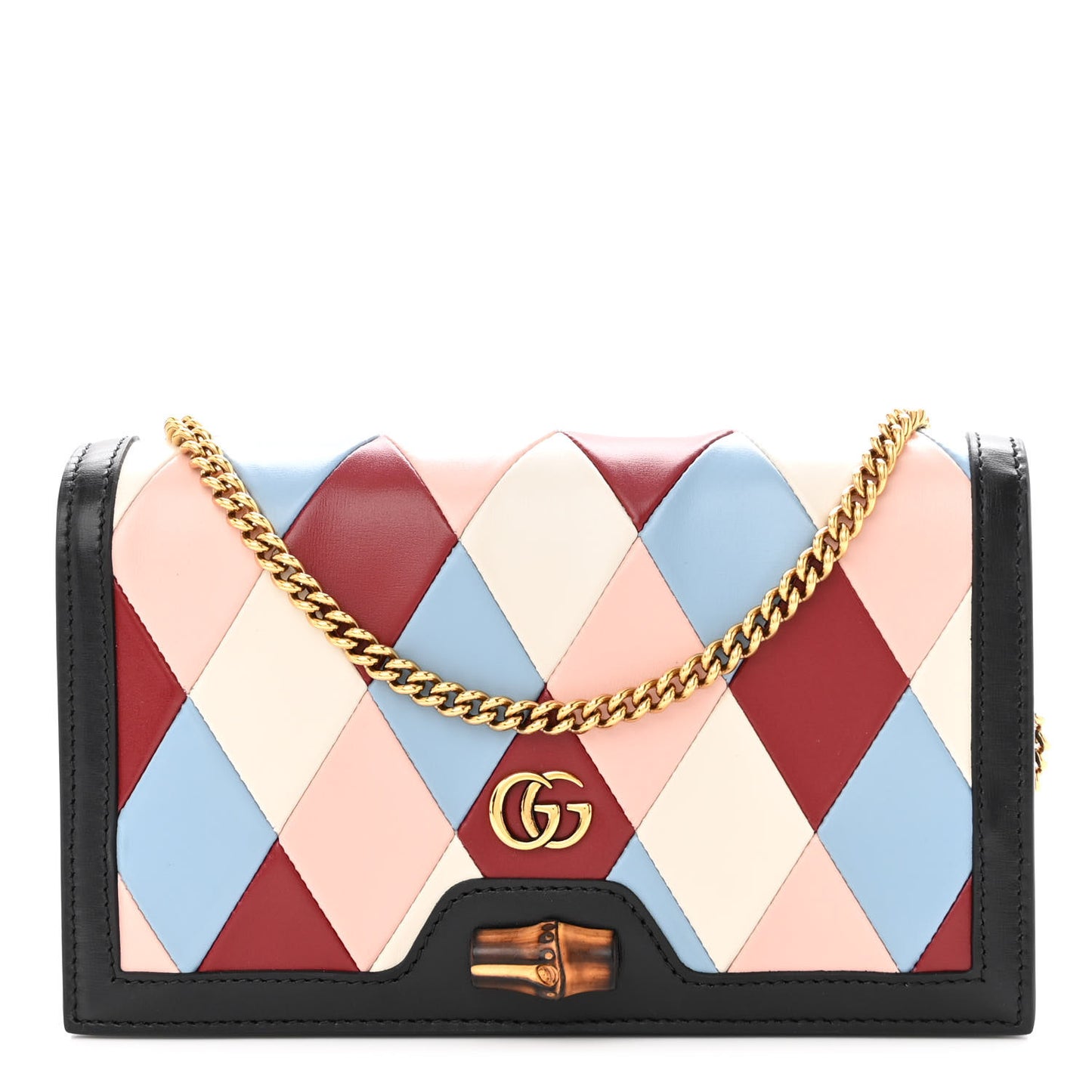 Calfskin Lovelight Mini Diana Chain Bag Multicolor